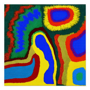 Póster Aboriginal Abstrato Art Vol 08