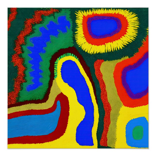 Póster Aboriginal Abstrato Art Vol 08 (Frente)