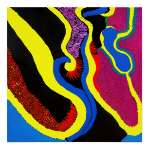 Póster Aboriginal Abstrato Art Vol 11