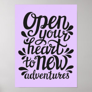 Poster Abra seu coração às aventuras novas
