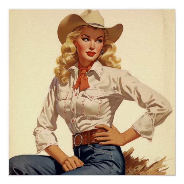 Póster Abraçando o Velho Oeste Glamor: Sussurros Selvagen (Frente)