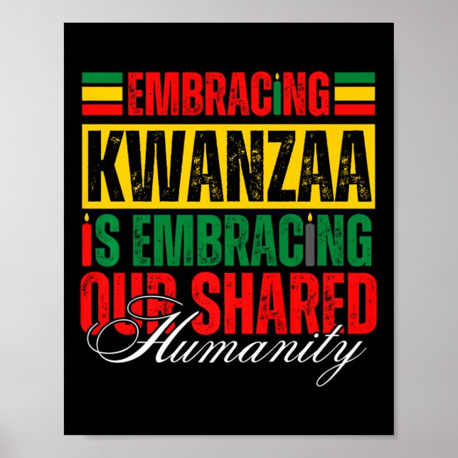 Poster Abraçar Kwanzaa É Nossa Humanidade Compartilhada Á (Frente)