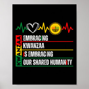Poster Abraçar Kwanzaa É Nossa Humanidade Compartilhada Á