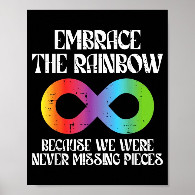 Poster Abraçar o Arco-íris Autismo Infinidade Conscientiz (Frente)