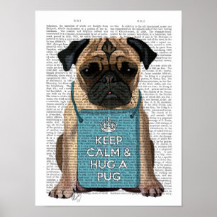 Poster Abraçar um Pug