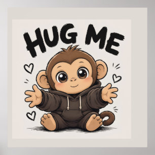 Poster Abrace-me Macaco