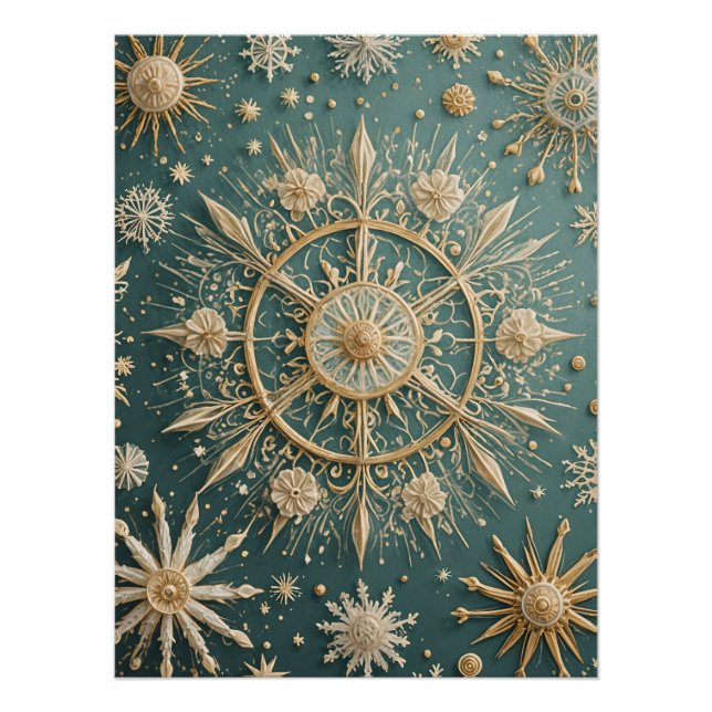 Póster Abraço do Ouro de inverno: Serenata com floco de n (Frente)