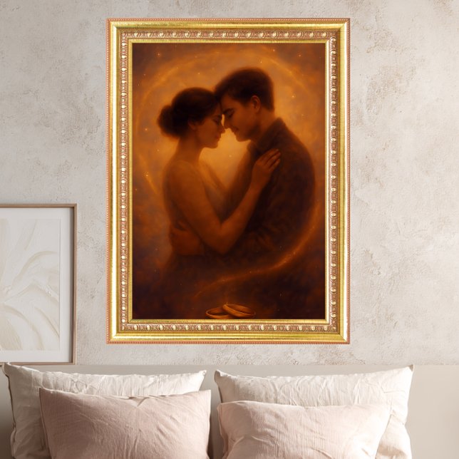 Poster Abraço Eterno – Arte de Romance Celestial (Criador carregado)