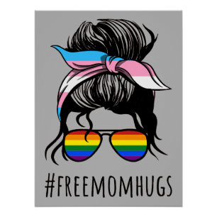 Póster Abraços Grátis da Mamãe IV - Arco-íris Transgay co