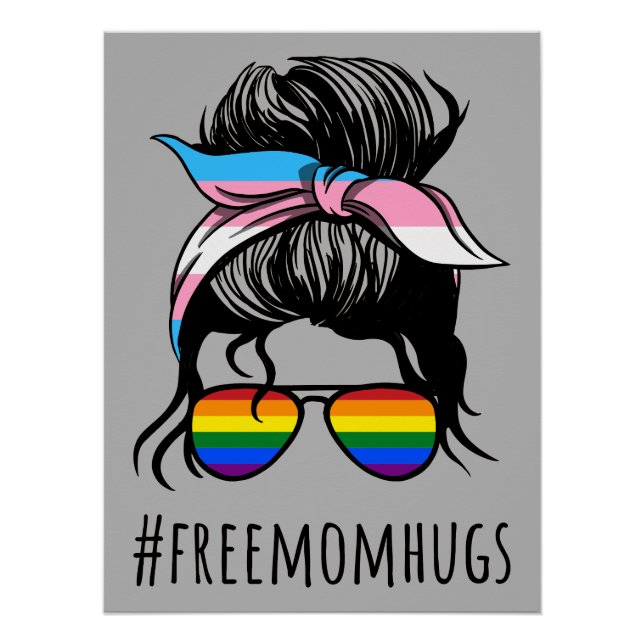 Póster Abraços Grátis da Mamãe IV - Arco-íris Transgay co (Frente)