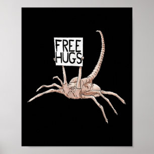 Poster Abraços Gratuitos Alienígena Vintage Design Para H