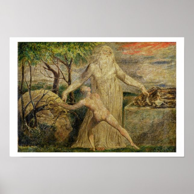 Póster Abraham e Isaac, 1799-1800 (tempera, caneta e tint (Frente)