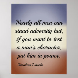 Poster Abraham Lincoln Adversation and Power Cote