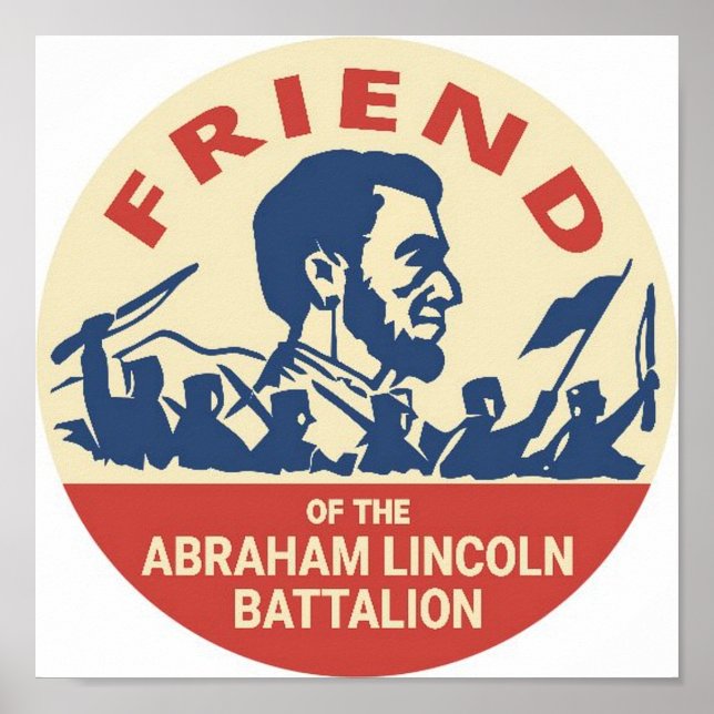 Poster Abraham Lincoln Brigade Crachá Emblem (Frente)