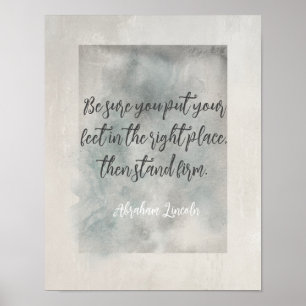 Poster Abraham Lincoln cita as cinzas da firma "Vintage"