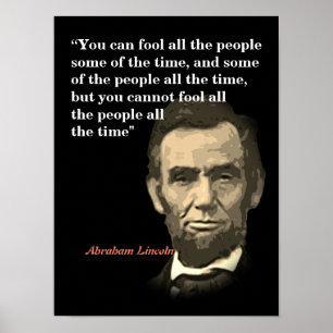Poster Abraham Lincoln Citação Sobre Pessoas