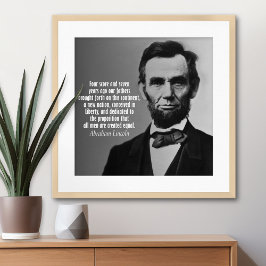 Poster Abraham Lincoln Cote - Endereço Gettysburg