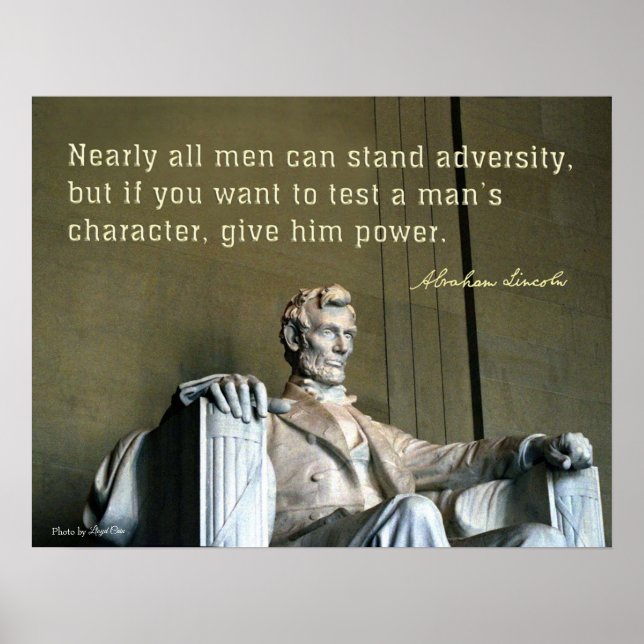 Poster Abraham Lincoln e o personagem de um homem (Frente)