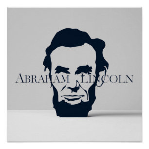 Póster Abraham Lincoln Elegance Serif Tipografia
