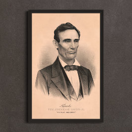 Poster Abraham Lincoln Eleito Presidente da Lituânia 1860