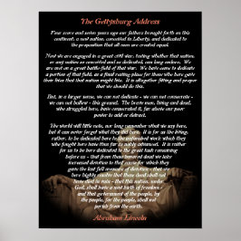 Poster Abraham Lincoln - Endereço Gettysburg