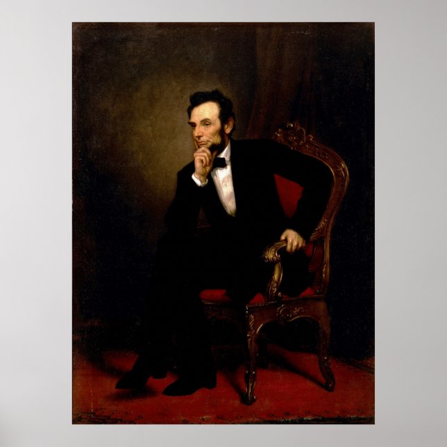Poster Abraham Lincoln por George Peter Alexander Healy (Frente)