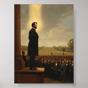 Poster Abraham Lincoln, que entrega o endereço de Gettysb