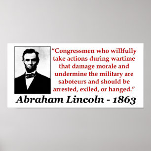 Poster Abraham Lincoln: Saboteurs Devem Ser...