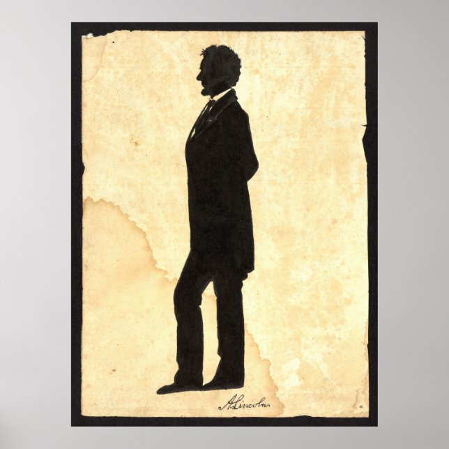 Poster Abraham Lincoln Silhouette 1860 (Frente)