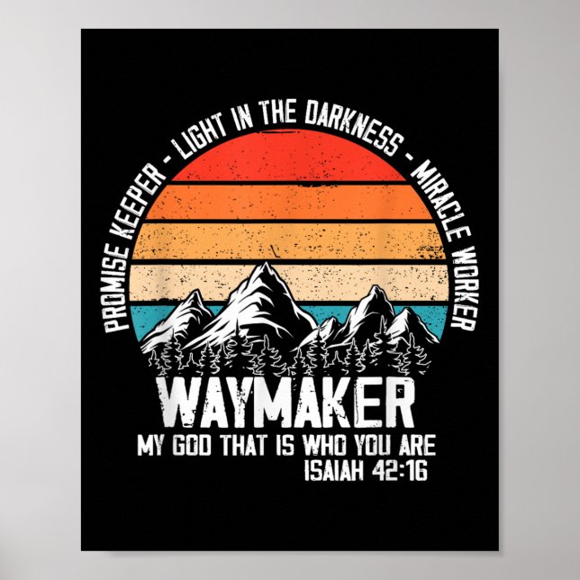 Poster Abridor Meu Deus És Quem És Isaías Versículo Bíbli (Frente)
