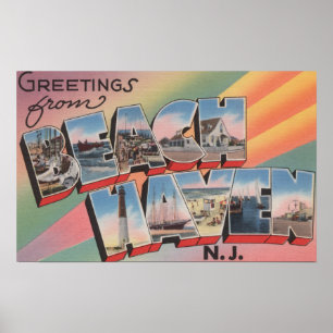 Póster Abrigo da praia, New-jersey - grandes cenas da