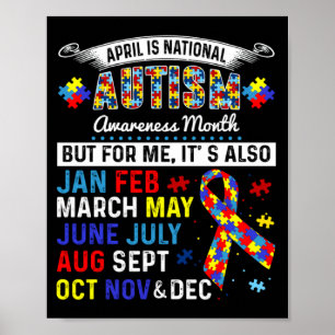 Poster Abril É O Mês Da Conscientização Do Autismo E Todo