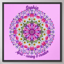 Abril Nascimento Flor Personalizado Quote Crianças