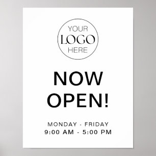 Poster Abrir agora   Horário de abertura comercial com lo