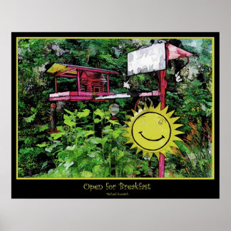 Póster Abrir para café da manhã