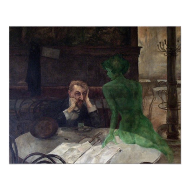Póster Absinthe Drinker Glossy (Frente)