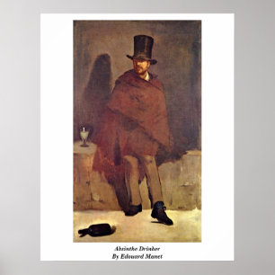 Póster Absinthe Drinker Por Edouard Manet