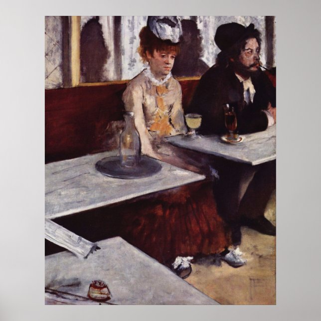 Poster Absinthe - Edgar Degas - c1876 (Frente)