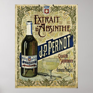 Póster Absinthe Extrait J.P.Pernot