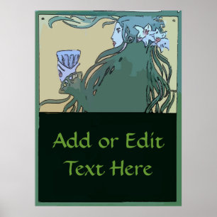 Poster Absinthe Green Fada, edite texto