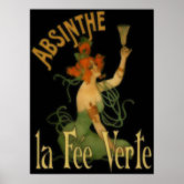 Póster Decorativo 'The Absinthe Drinker' De Viktor Oliva – Hada Verde Para Pub O Salón (Reproducción 1901)