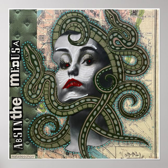 Poster Absinthe Medusa por Natalie Schorr (Frente)