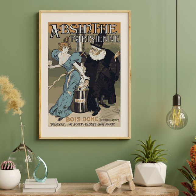 Poster Absinthe Parisienne Vintage Publicidade Francesa (Criador carregado)