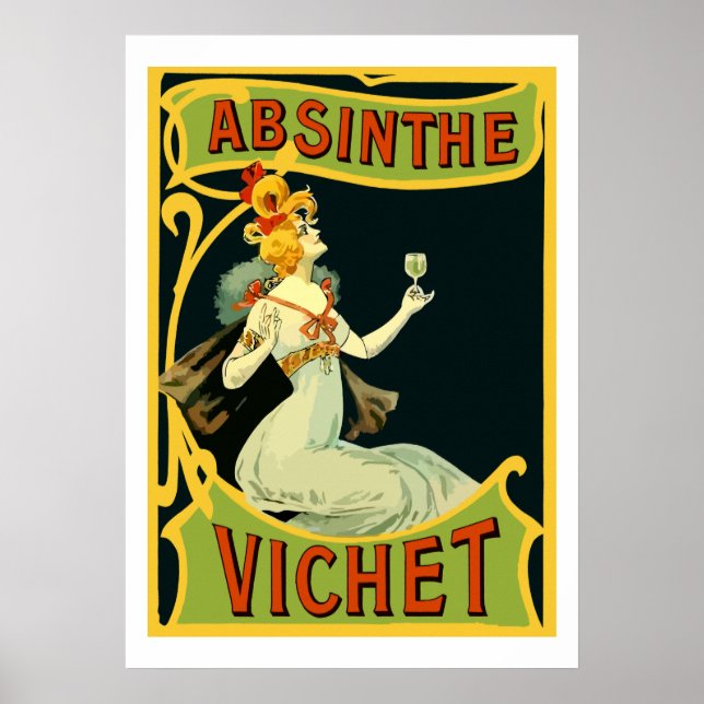 Póster Absinthe Vichet, arte moderna (Frente)
