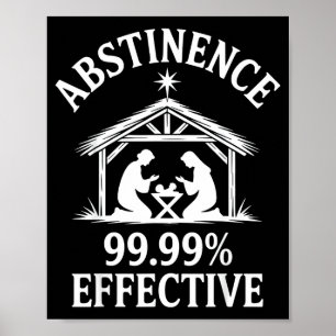 Poster Abstinência 99,99% Eficaz Diversão Humor de Férias