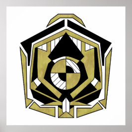 Poster Abstração cibernética cibernética futurística Dour