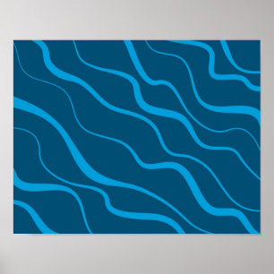 Poster Abstração de ondas legal, simples, moderna