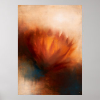 Poster Abstração Floral Atmosférica Protea