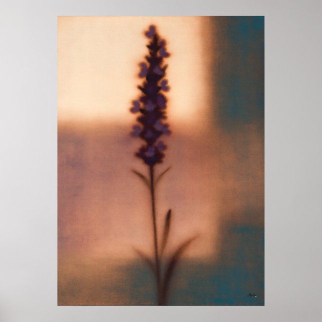 Poster Abstração Floral Japandi Lavanda (Frente)
