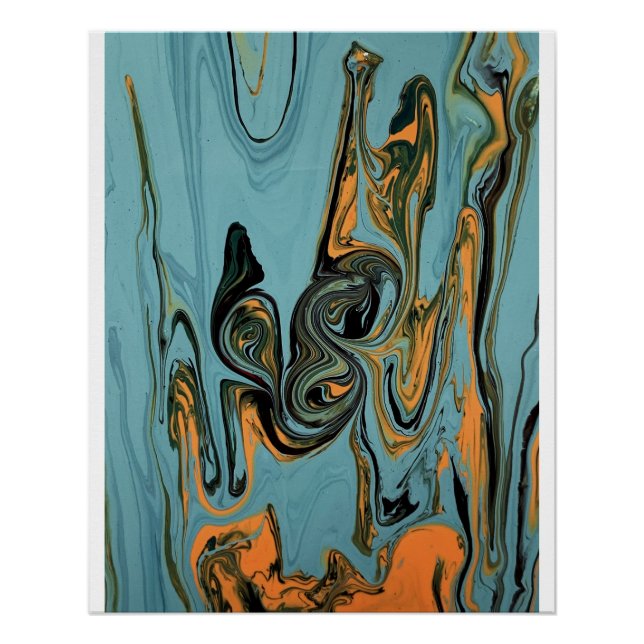 Póster Abstract art, abstract brushstroke (Frente)